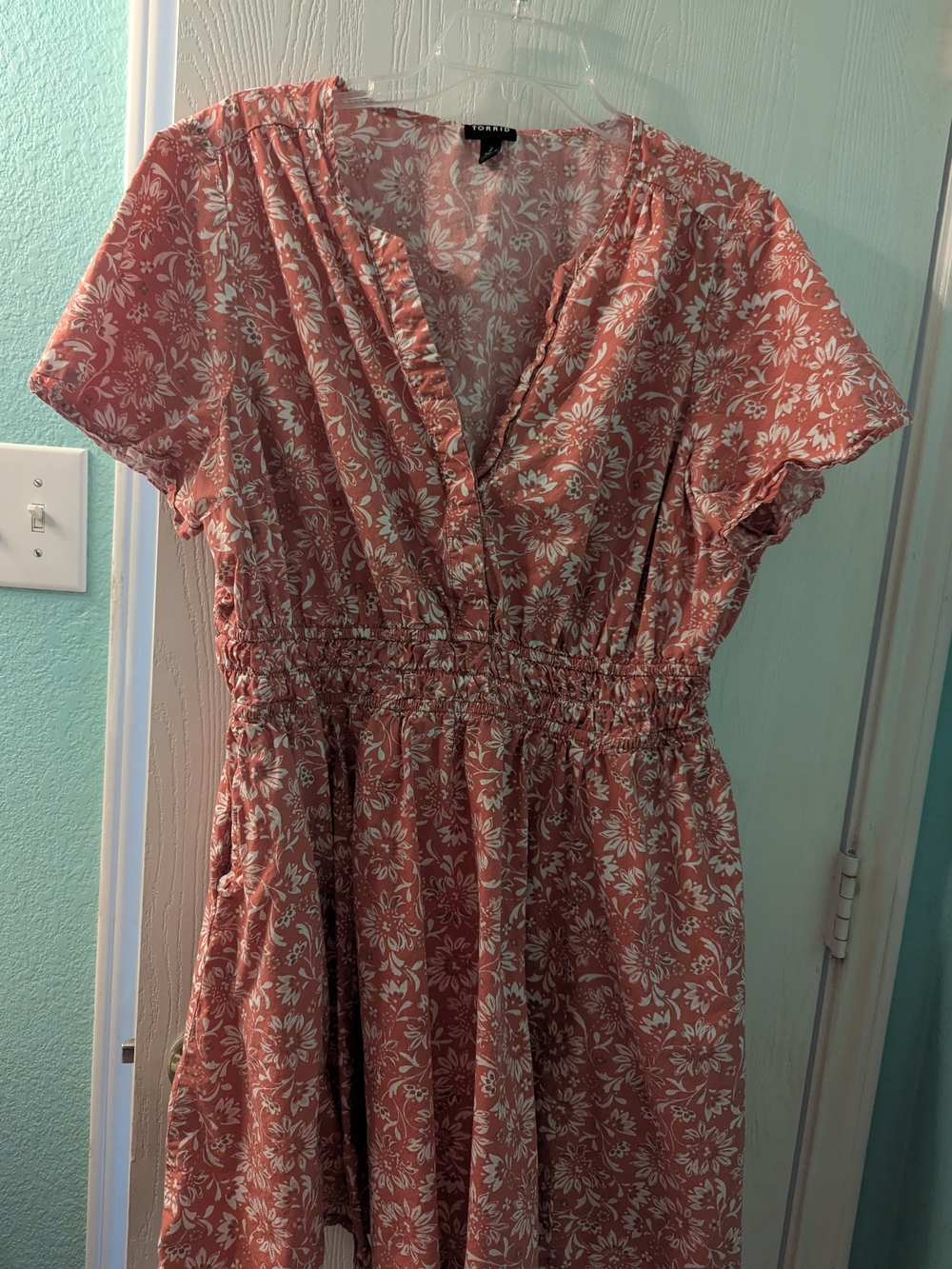 torrid Coral Pink Floral Midi Dress